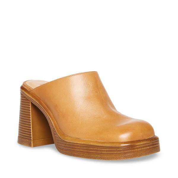 Steve Madden Flirtie Tan Läder Heel Högklackade Skor Dam Bruna | SM-429HE