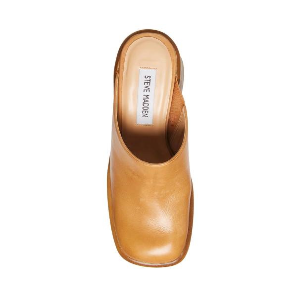 Steve Madden Flirtie Tan Läder Heel Högklackade Skor Dam Bruna | SM-429HE