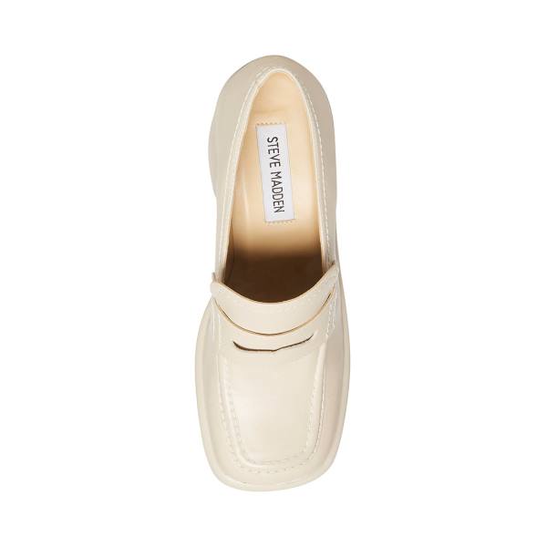 Steve Madden Fulfill Bone Läder Loafers Dam Beige | SM-147XI