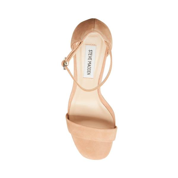 Steve Madden Gracelynn Camel Nubuck Heel Högklackade Skor Dam Bruna | SM-483YU