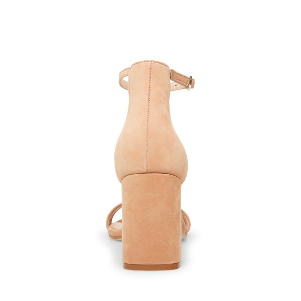 Steve Madden Gracelynn Camel Nubuck Heel Högklackade Skor Dam Bruna | SM-483YU