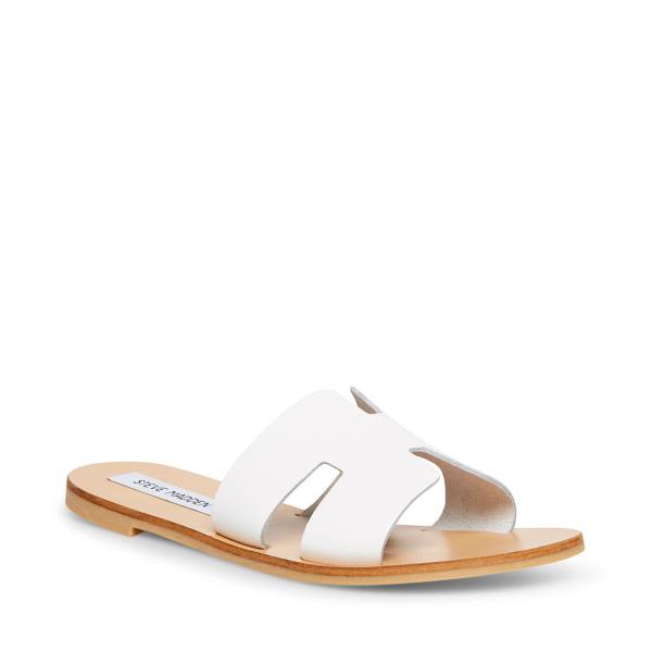 Steve Madden Greece Läder Sandaler Dam Vita | SM-071DQ