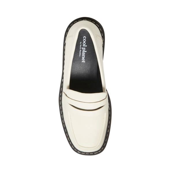 Steve Madden Haazel Ivory Loafers Dam Vita | SM-536FR