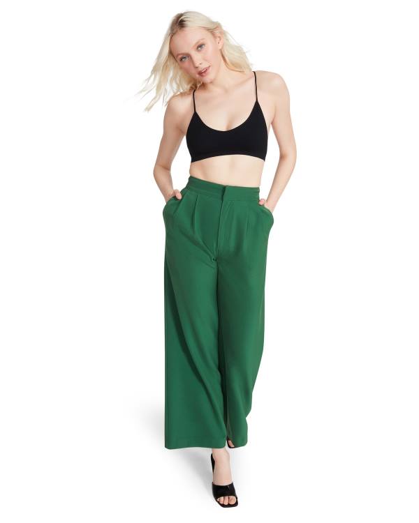 Steve Madden High Waisted Trouser Byxor Dam Gröna | SM-824VA