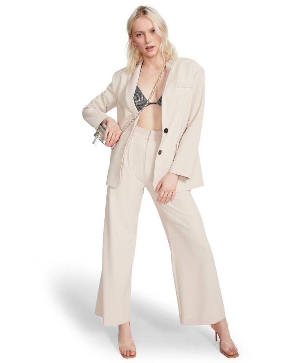 Steve Madden High Waisted Trouser Ivory Byxor Dam Vita | SM-951HI