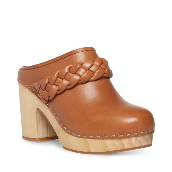 Steve Madden Highland Cognac Läder Heel Högklackade Skor Dam Bruna | SM-591YM