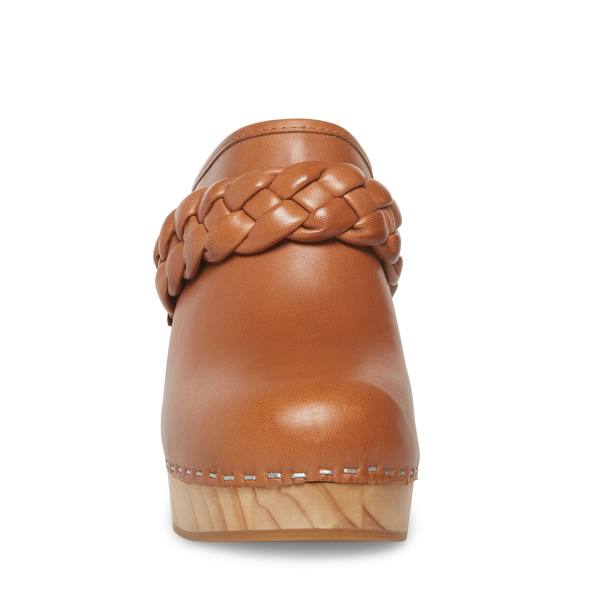 Steve Madden Highland Cognac Läder Heel Högklackade Skor Dam Bruna | SM-591YM