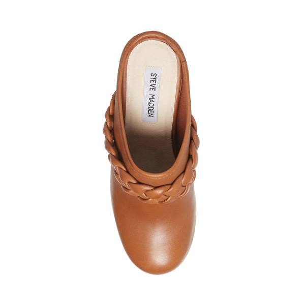 Steve Madden Highland Cognac Läder Heel Högklackade Skor Dam Bruna | SM-591YM