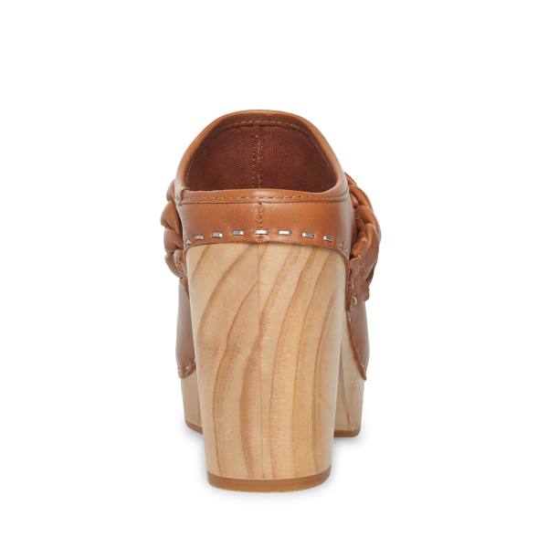 Steve Madden Highland Cognac Läder Heel Högklackade Skor Dam Bruna | SM-591YM