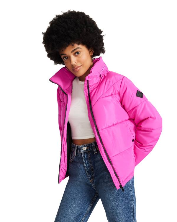 Steve Madden Hot Puffer Jacka Dam Rosa | SM-943YH