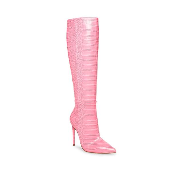 Steve Madden Idina Crocodile Stövlar Dam Rosa | SM-389OH