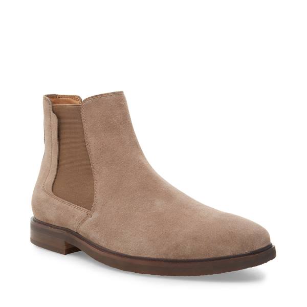 Steve Madden Insider Taupe Mocka Stövlar Herr Grå Bruna | SM-104AS