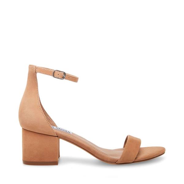 Steve Madden Irenee Tan Nubuck Heel Högklackade Skor Dam Bruna | SM-160IY