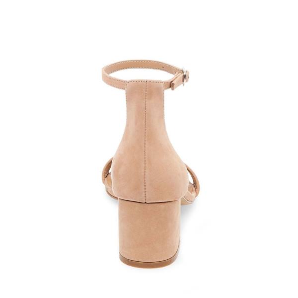 Steve Madden Ireneew Tan Nubuck Heel Högklackade Skor Dam Bruna | SM-976PZ