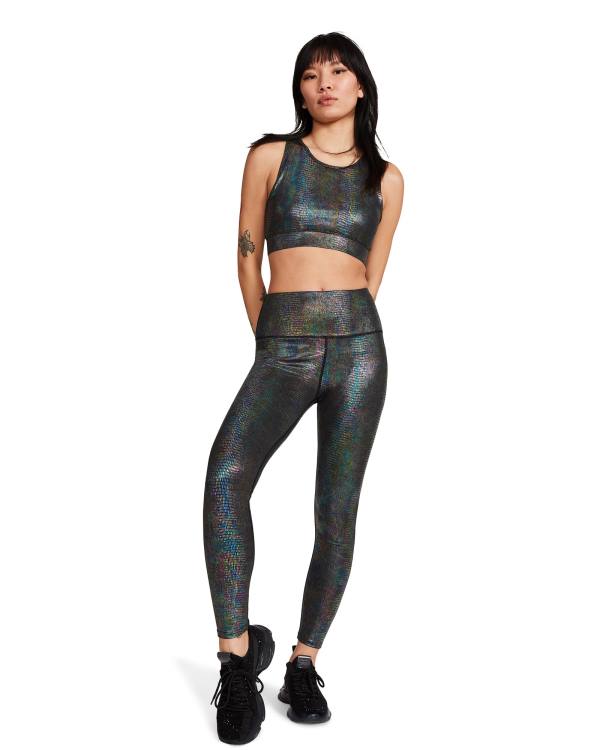 Steve Madden Iridescent Leggings Dam Svarta | SM-823AM