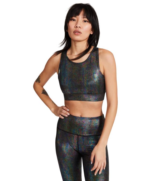 Steve Madden Iridescent Sports Bra Blast Dam Svarta | SM-741ES