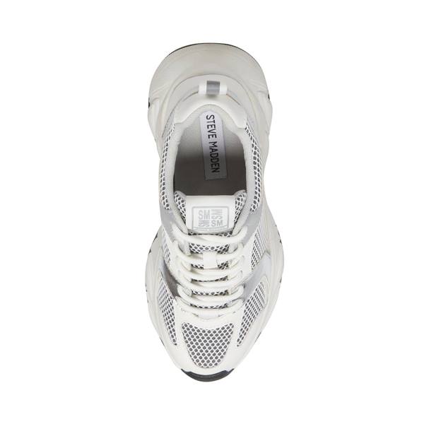 Steve Madden Issac Sneakers Dam Vita Grå | SM-130IY