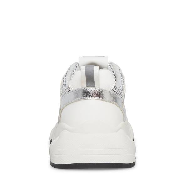 Steve Madden Issac Sneakers Dam Vita Grå | SM-130IY