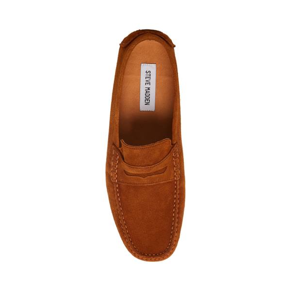 Steve Madden Italo Cognac Mocka Loafers Herr Bruna | SM-064BG