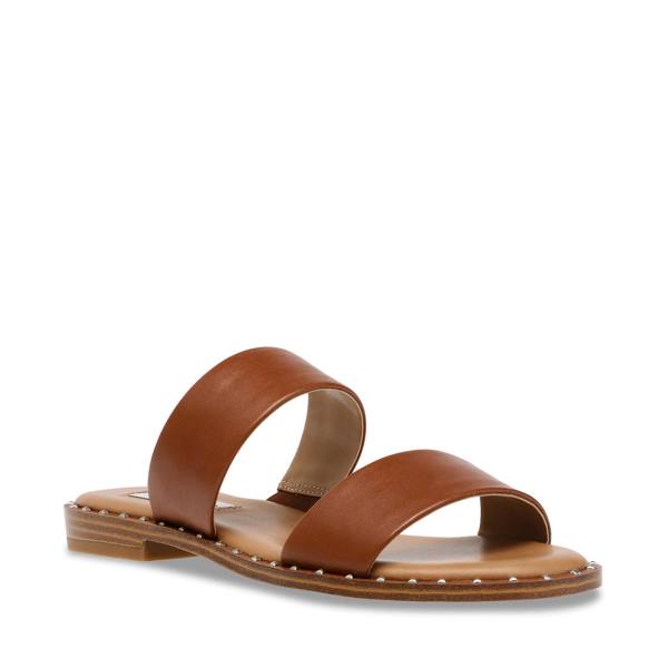 Steve Madden Ivara Cognac Läder Sandaler Dam Bruna | SM-278FU