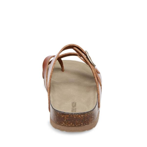 Steve Madden Jbeached Cognac Sandaler Barn Bruna | SM-081BO