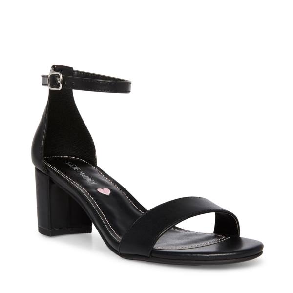 Steve Madden Jcarrson Smooth Högklackade Skor Barn Svarta | SM-543KR