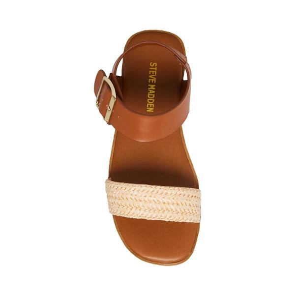 Steve Madden Jdestind Raffia Sandaler Barn Bruna | SM-156DC