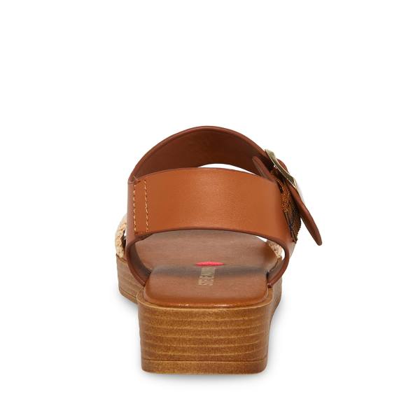 Steve Madden Jdestind Raffia Sandaler Barn Bruna | SM-156DC