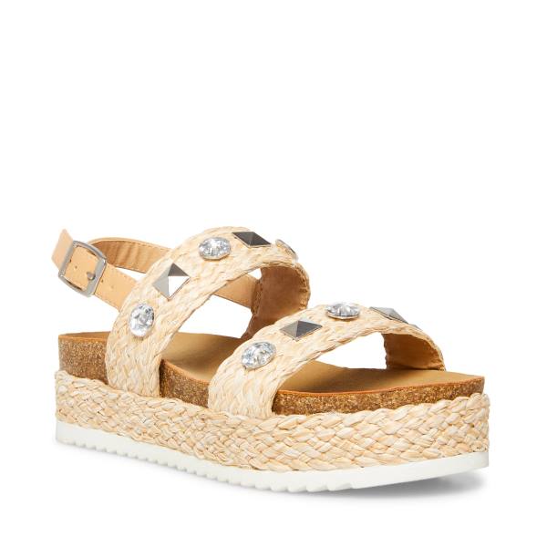 Steve Madden Jgemston Raffia Sandaler Barn Bruna | SM-246XL