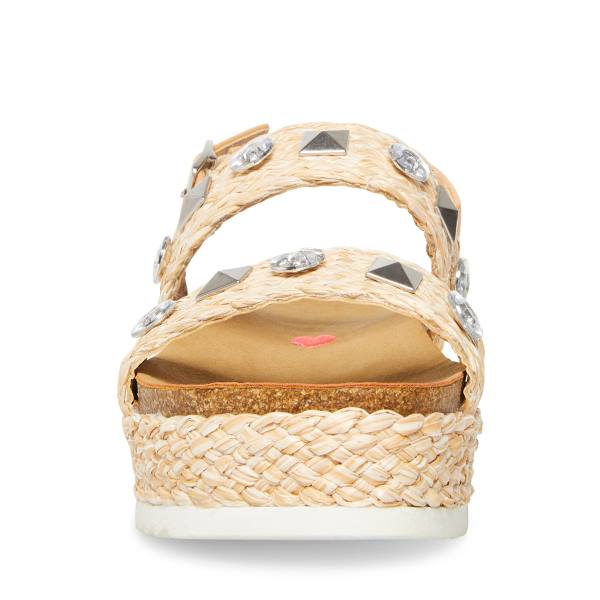 Steve Madden Jgemston Raffia Sandaler Barn Bruna | SM-246XL