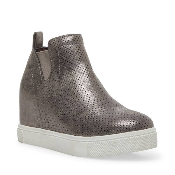 Steve Madden Jwrangle Pewter Sneakers Barn Blå Grå | SM-521YH