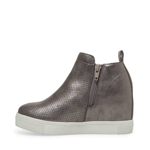 Steve Madden Jwrangle Pewter Sneakers Barn Blå Grå | SM-521YH