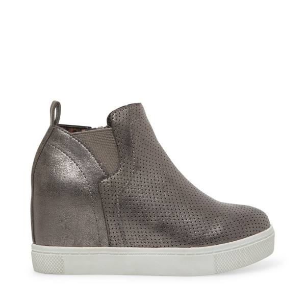 Steve Madden Jwrangle Pewter Sneakers Barn Blå Grå | SM-521YH