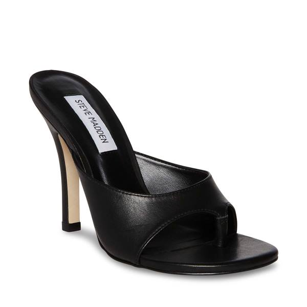 Steve Madden Karina Läder Heel Högklackade Skor Dam Svarta | SM-572RB