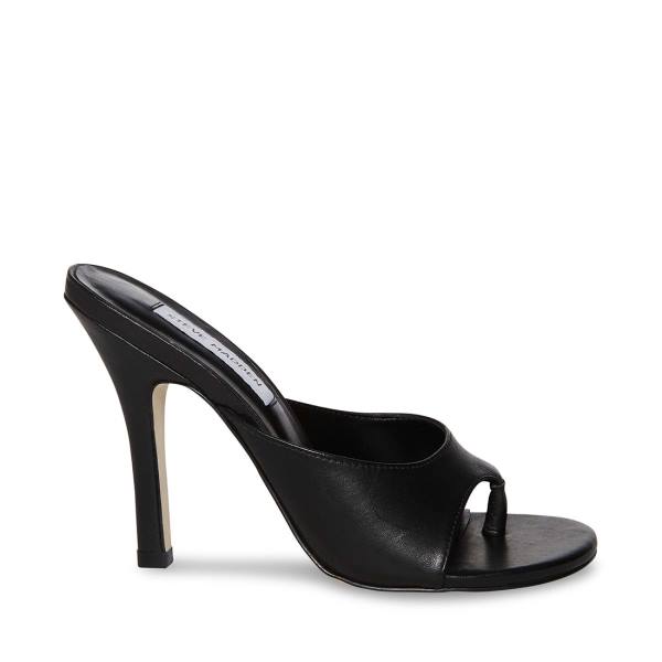 Steve Madden Karina Läder Heel Högklackade Skor Dam Svarta | SM-572RB