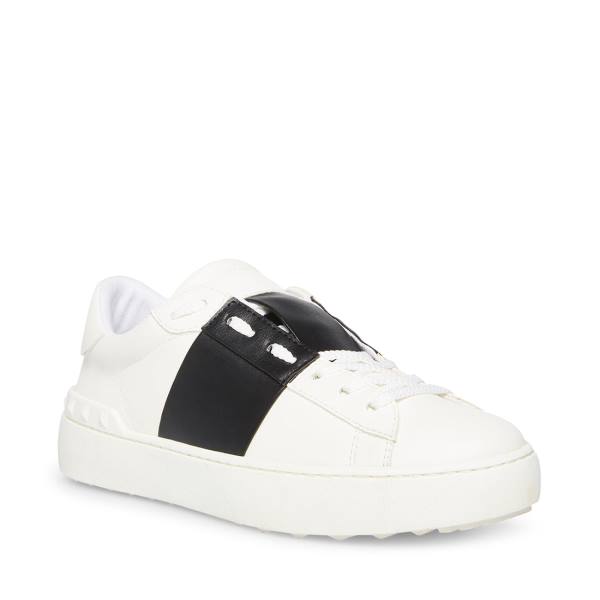 Steve Madden Keaton Sneakers Dam Vita Svarta | SM-251CN