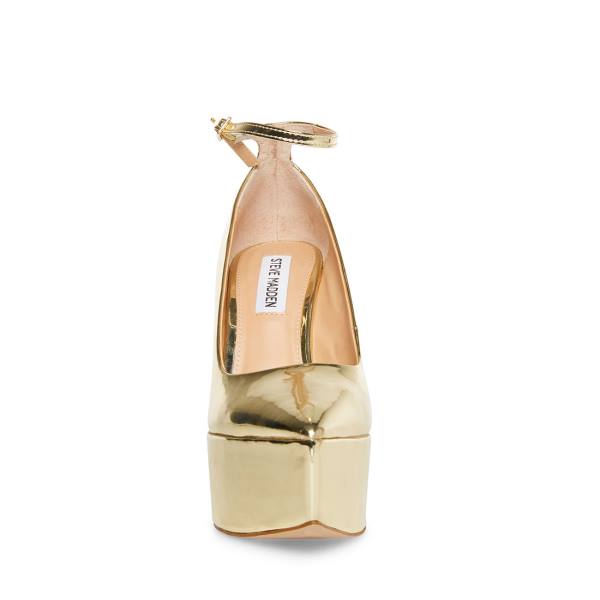 Steve Madden Ladonna Heel Högklackade Skor Dam Guld | SM-781ZS