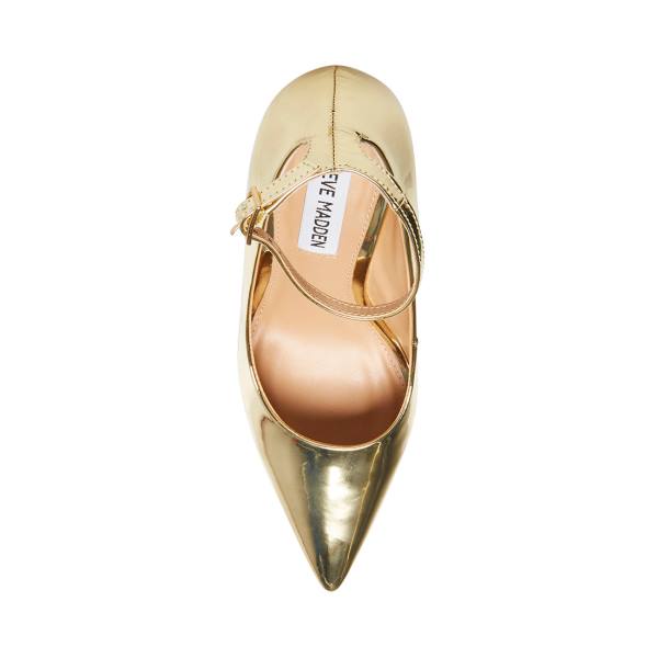 Steve Madden Ladonna Heel Högklackade Skor Dam Guld | SM-781ZS