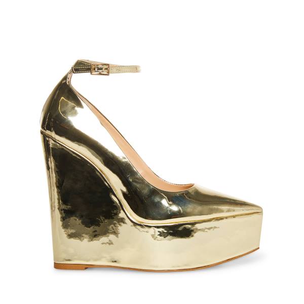 Steve Madden Ladonna Heel Högklackade Skor Dam Guld | SM-781ZS