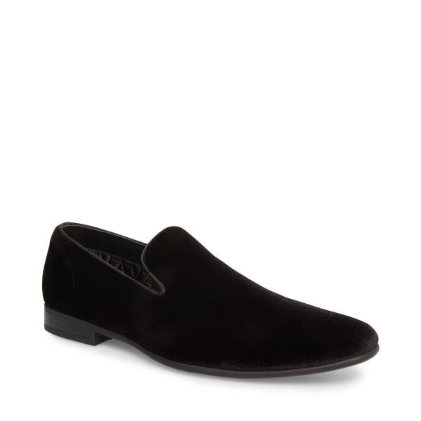 Steve Madden Laight Velvet Loafers Herr Svarta | SM-396EB