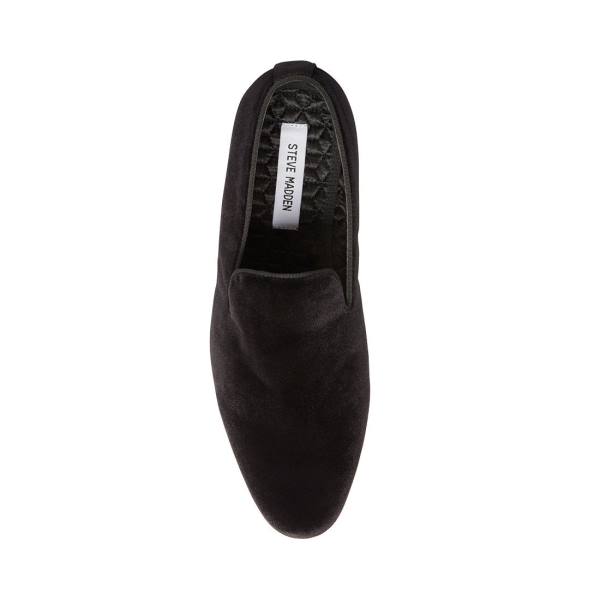 Steve Madden Laight Velvet Loafers Herr Svarta | SM-396EB