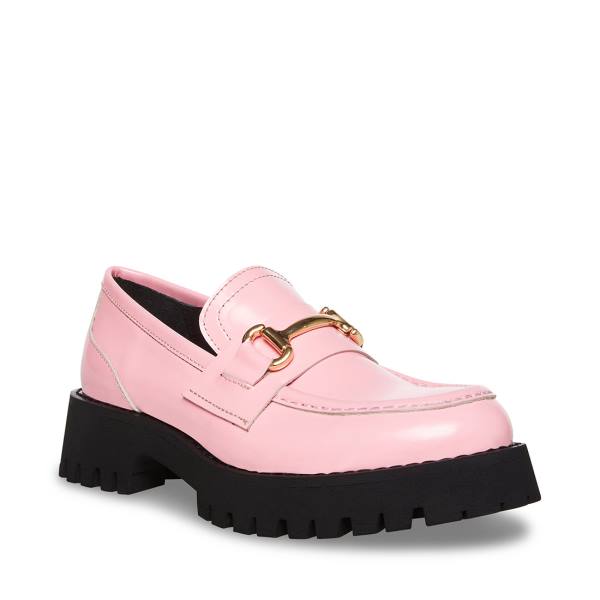 Steve Madden Lando Läder Loafers Dam Rosa | SM-275QK