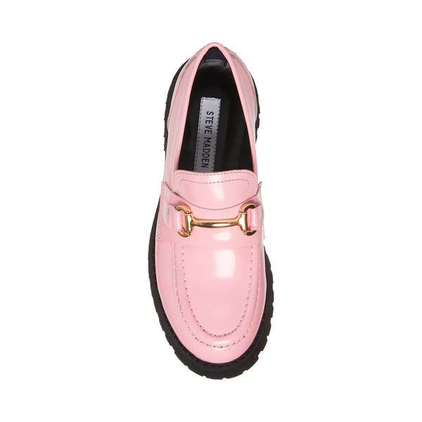 Steve Madden Lando Läder Loafers Dam Rosa | SM-275QK