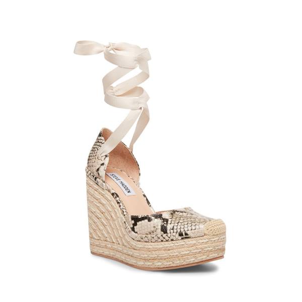 Steve Madden Lani Snake Sandaler Dam Guld Ormskinn | SM-072QH