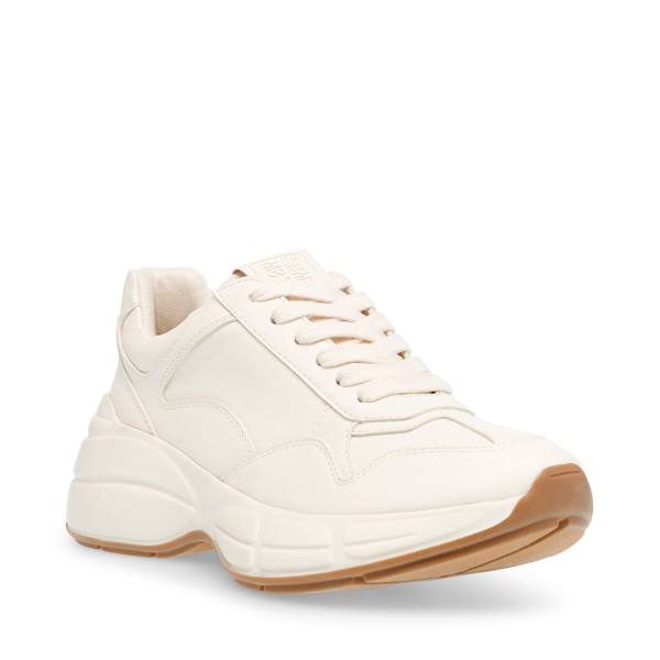 Steve Madden Leader Bone Sneakers Dam Beige | SM-458LP