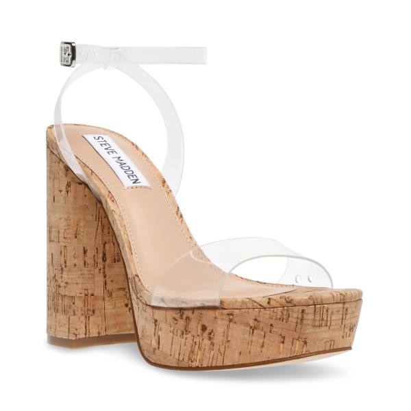 Steve Madden Lessa Heel Högklackade Skor Dam Clear | SM-468OH