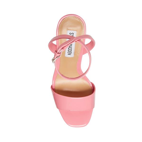 Steve Madden Lessa Lack Heel Högklackade Skor Dam Rosa | SM-035YZ