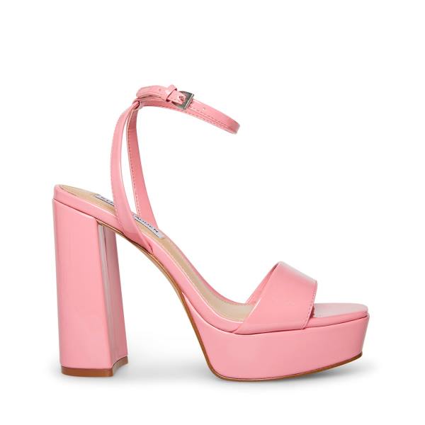 Steve Madden Lessa Lack Heel Högklackade Skor Dam Rosa | SM-035YZ