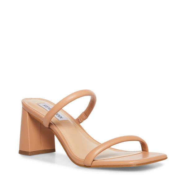 Steve Madden Lilah Tan Heel Högklackade Skor Dam Bruna | SM-805WG