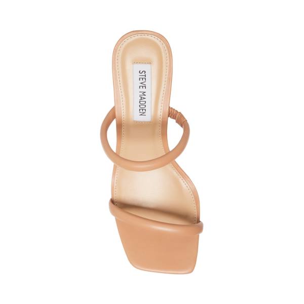 Steve Madden Lilah Tan Heel Högklackade Skor Dam Bruna | SM-805WG